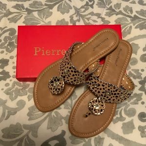 Pierre Dumas leopard sandals